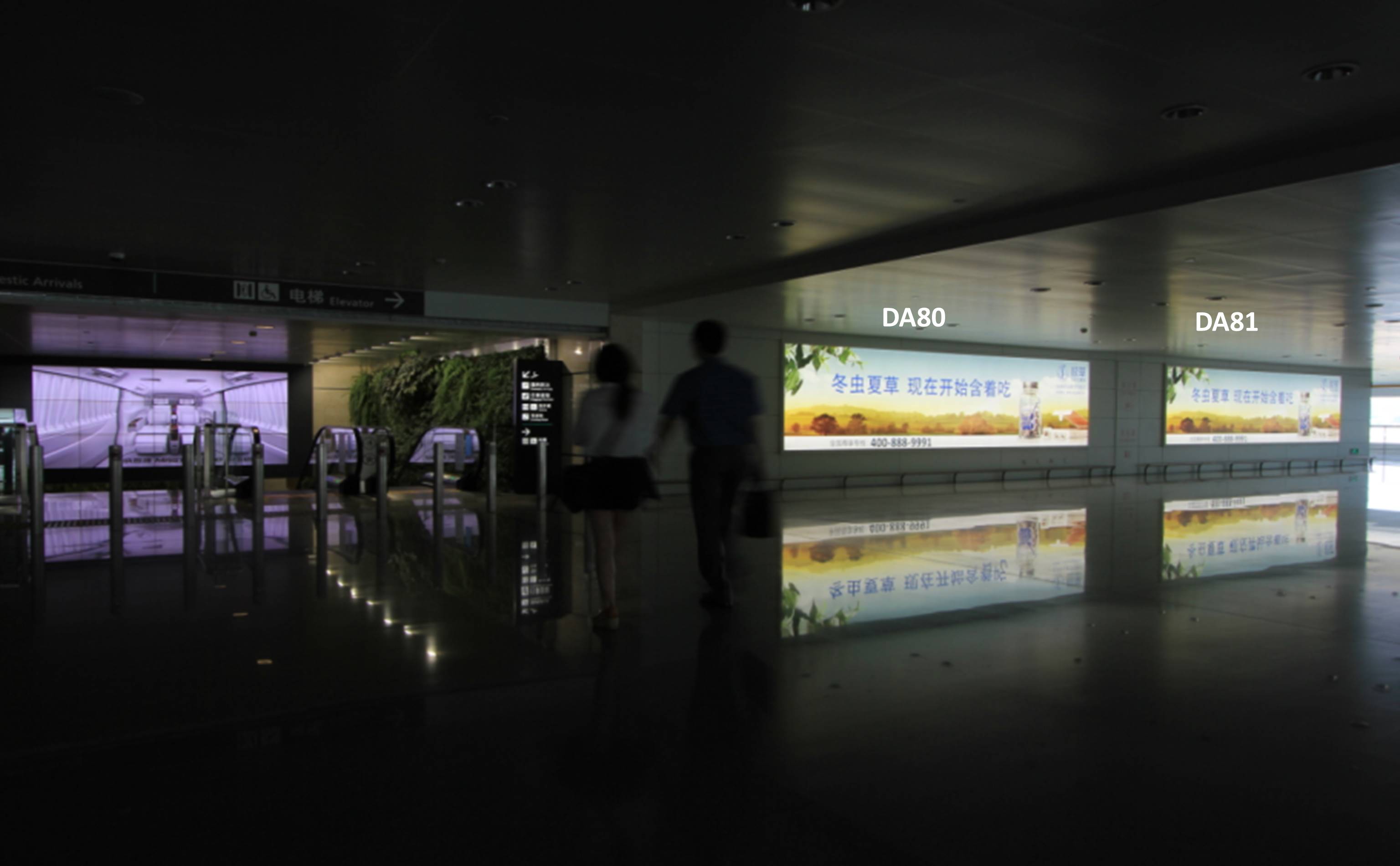 杭州机场广告-T3到达全覆盖灯箱DA80/81