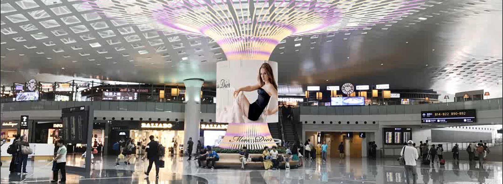 杭州萧山机场广告-T3国内出发安检后创意媒体CY01