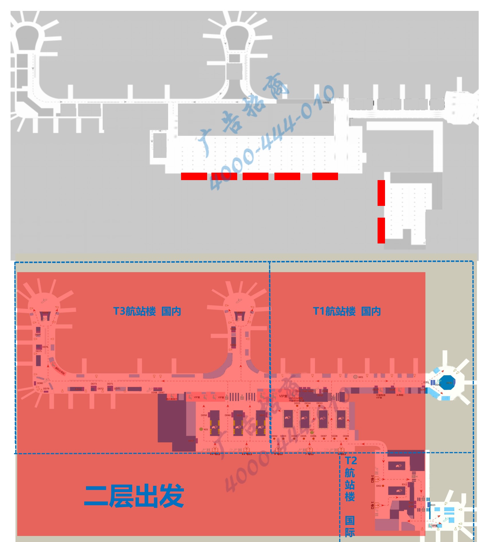 杭州萧山机场广告-航站楼出入口玻璃门防撞条位置图