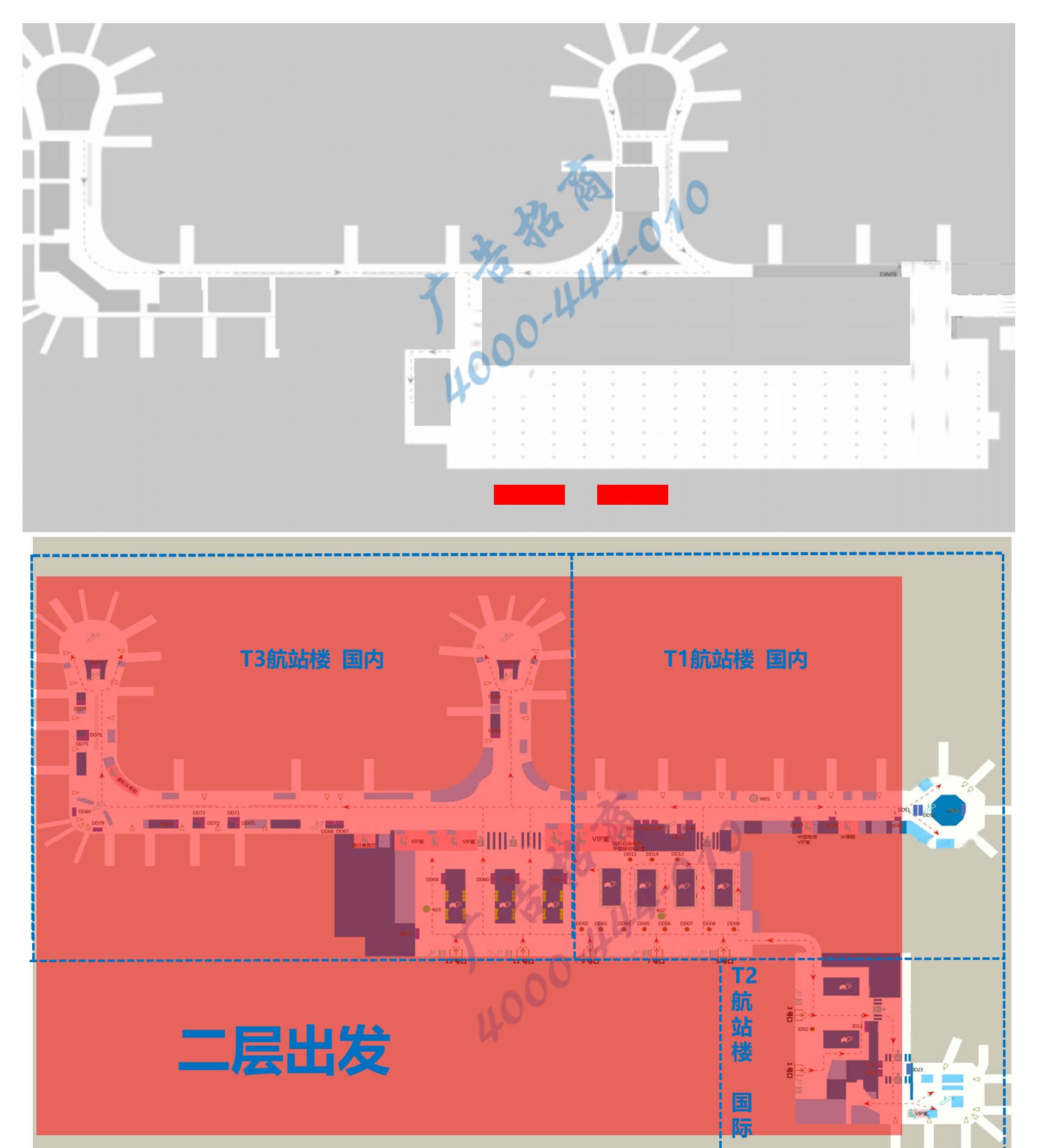 杭州萧山机场广告-T3到达出租车区灯箱TAXI01位置图