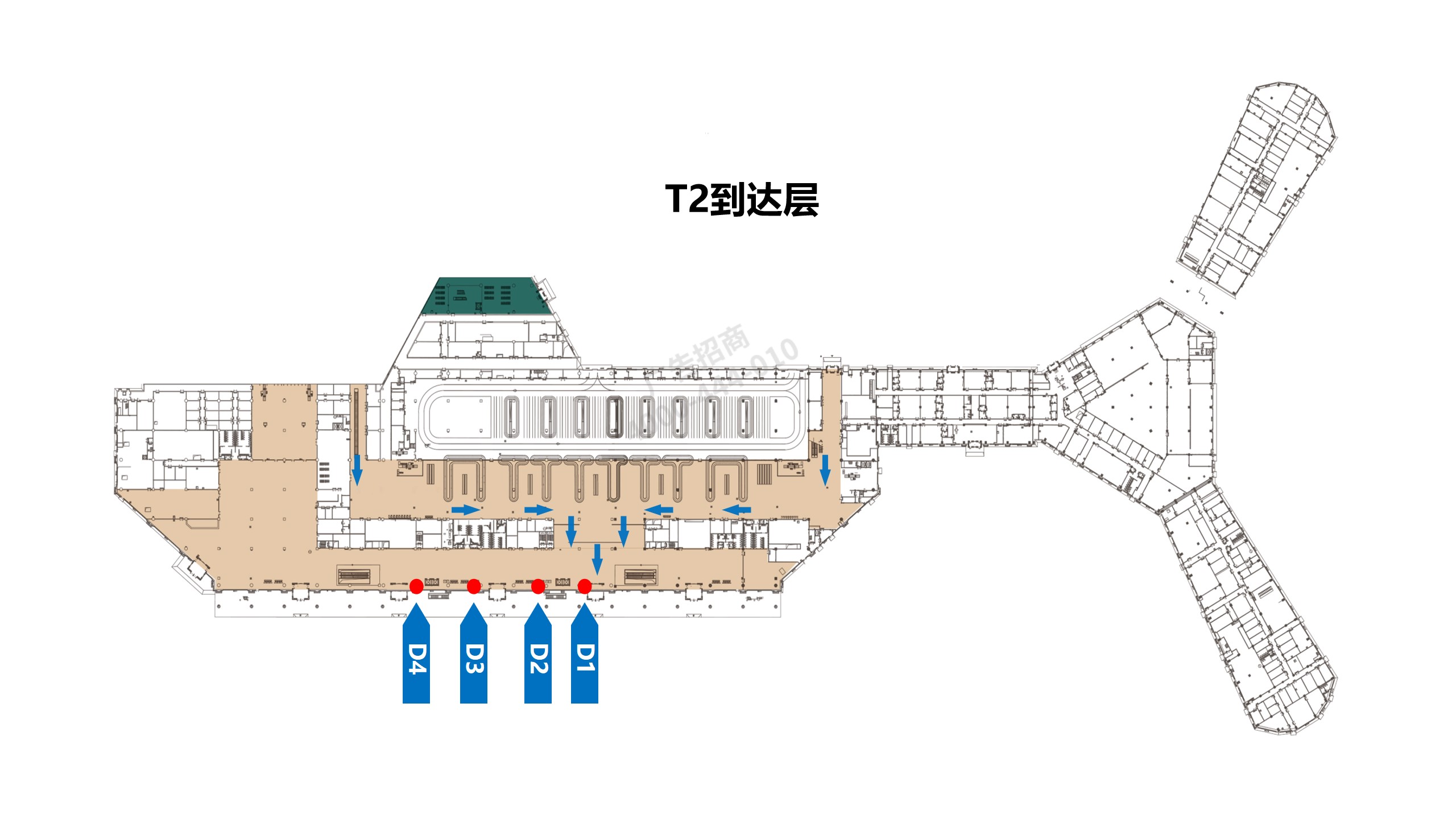 哈尔滨太平机场广告-到达迎客厅灯箱套装位置图