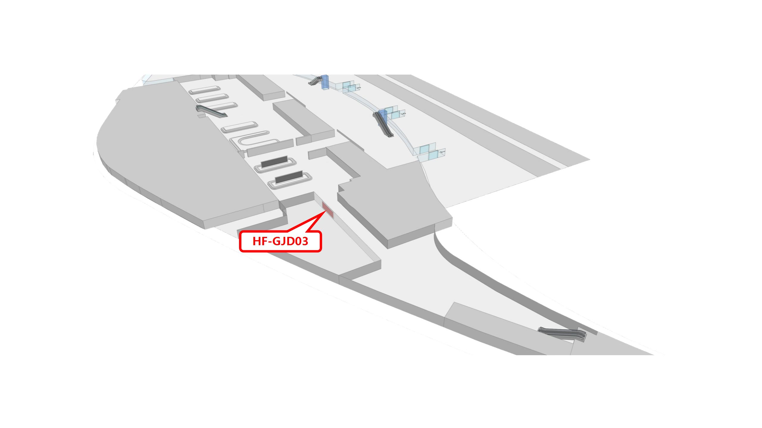 合肥新桥国际机场广告-国际到达行李提取大厅墙体灯箱2位置图