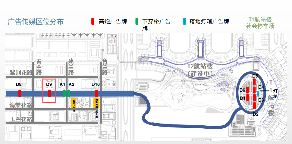 合肥机场广告-户外D9高炮广告牌点位图