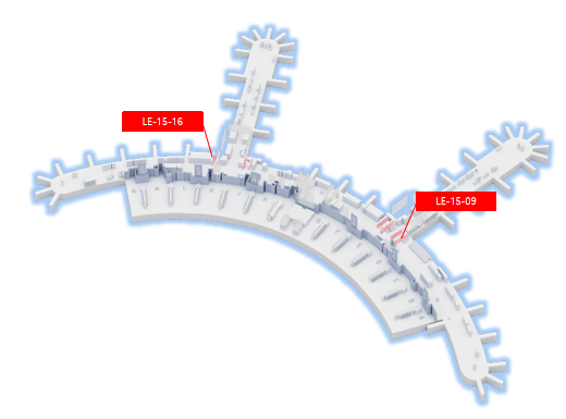 韩国首尔仁川国际机场广告-T1出发候机通廊LED屏2点位图