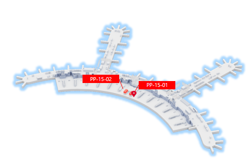 韩国首尔仁川国际机场广告-T1出发区展位点位图