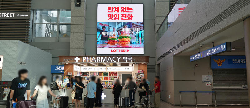 韩国首尔仁川国际机场广告-T1出发大厅LED屏套装