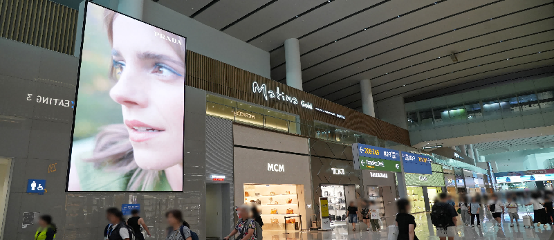 韩国首尔仁川国际机场广告-T2出发商业区LED屏套装