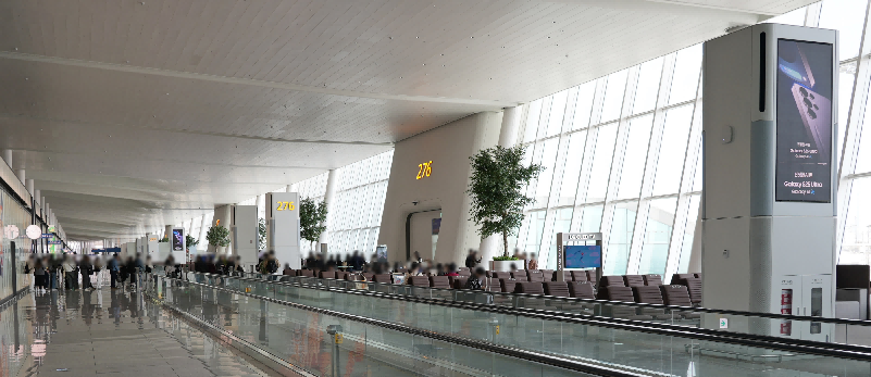 韩国首尔仁川国际机场广告-T2出发通廊LED屏套装