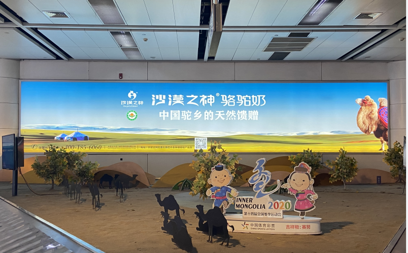 呼和浩特白塔国际机场广告-国内到达行李厅灯箱D010