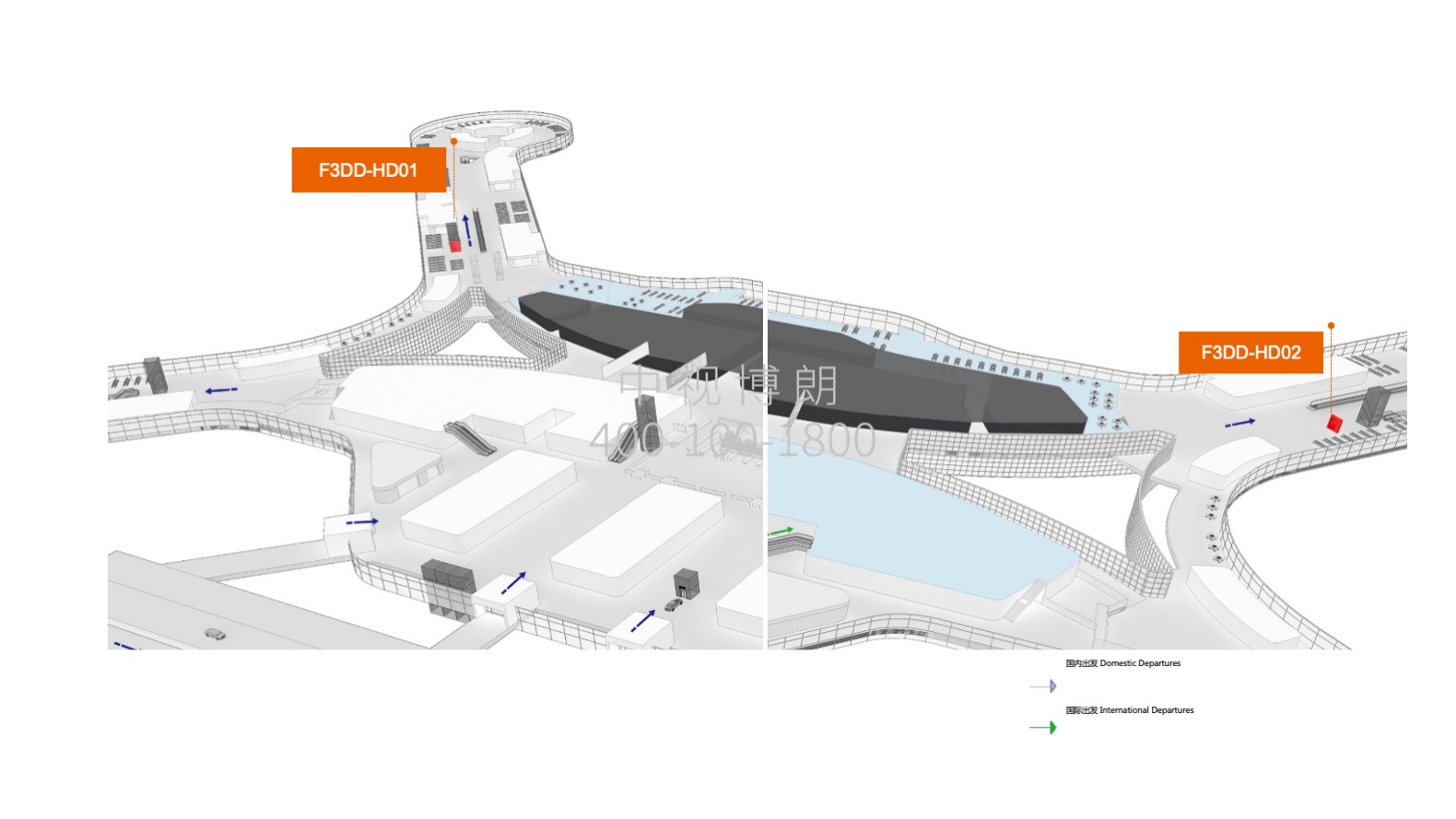 海口机场广告-T2出发候机区灯箱套装HD01-2点位图