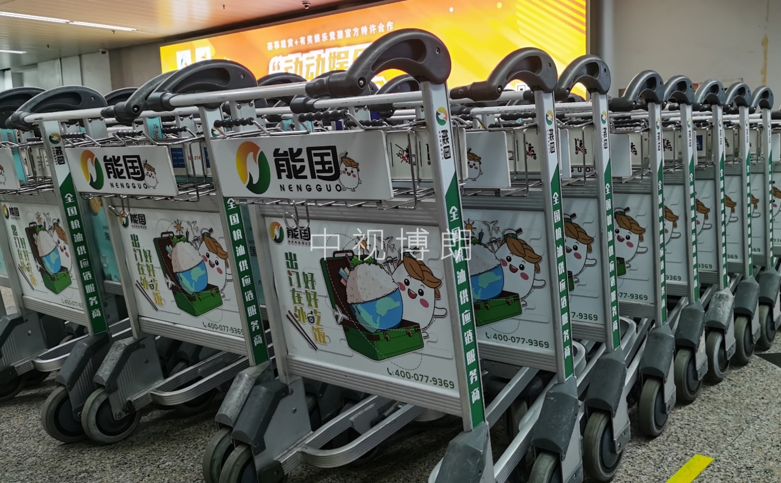 海口美兰机场广告-T2航站楼大手推车