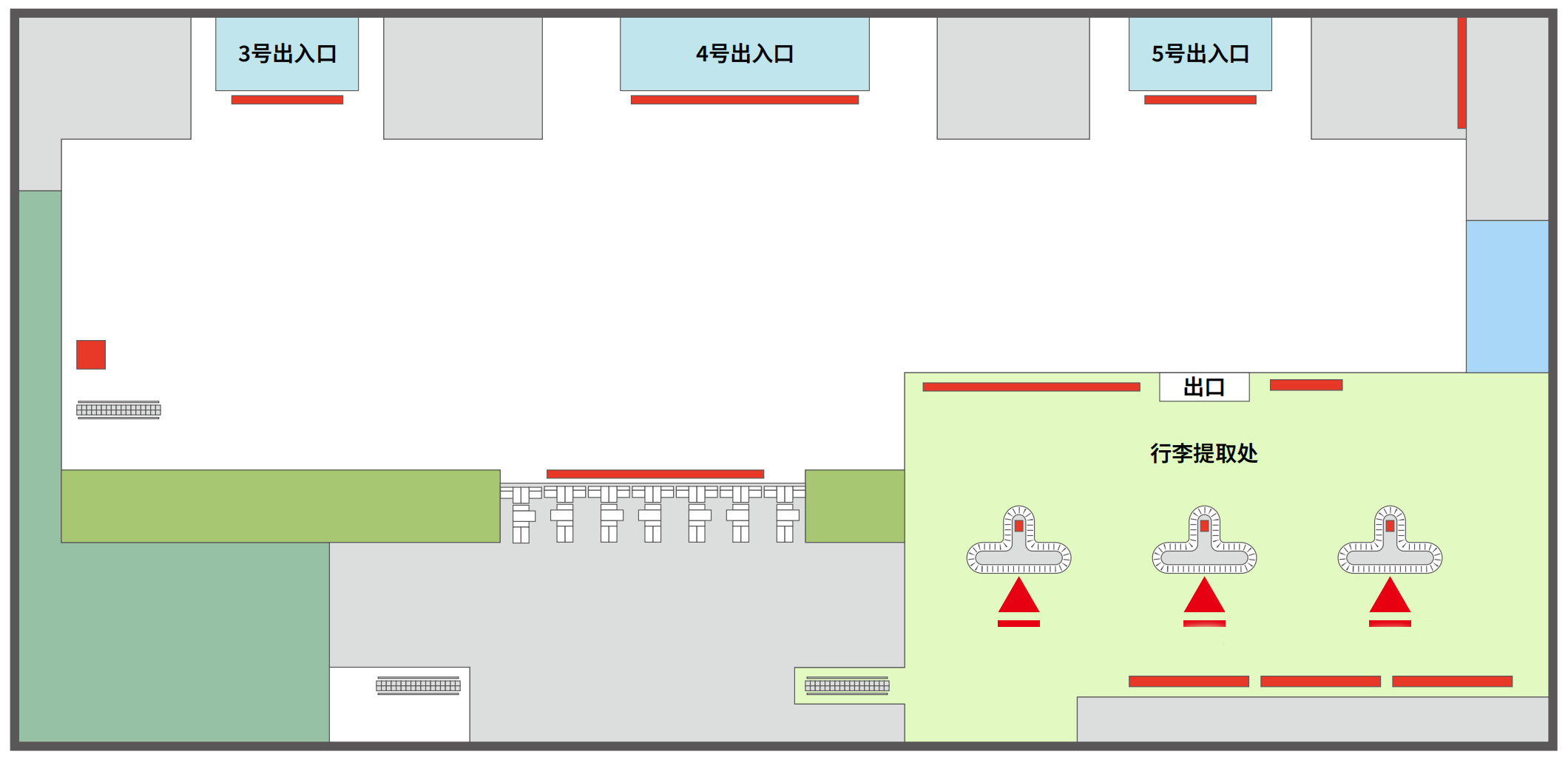 呼伦贝尔海拉尔机场广告-到达行李厅包柱灯箱套装113位置图