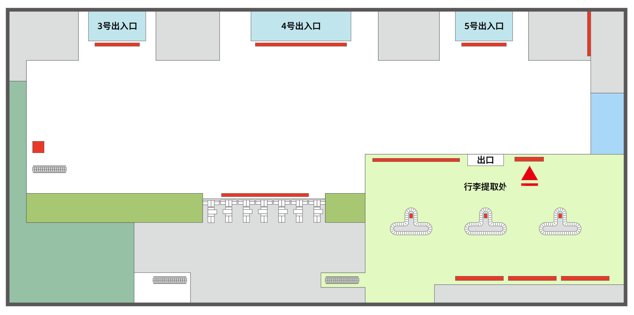 呼伦贝尔海拉尔机场广告-到达行李厅灯箱114位置图
