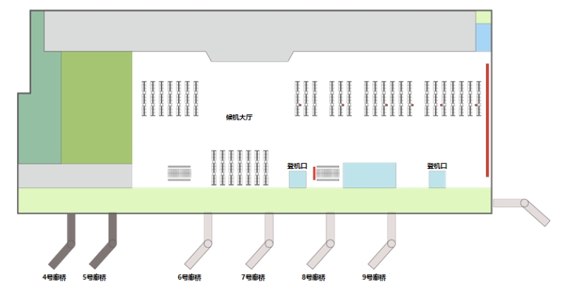 呼伦贝尔海拉尔机场广告-VIP专用廊桥贵宾通道看板位置图