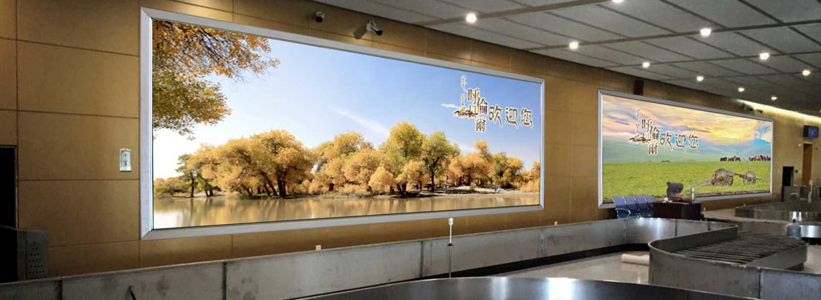 呼伦贝尔海拉尔机场广告-到达行李厅灯箱1