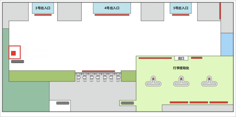 呼伦贝尔海拉尔机场广告-综合大厅电梯LED大屏位置图