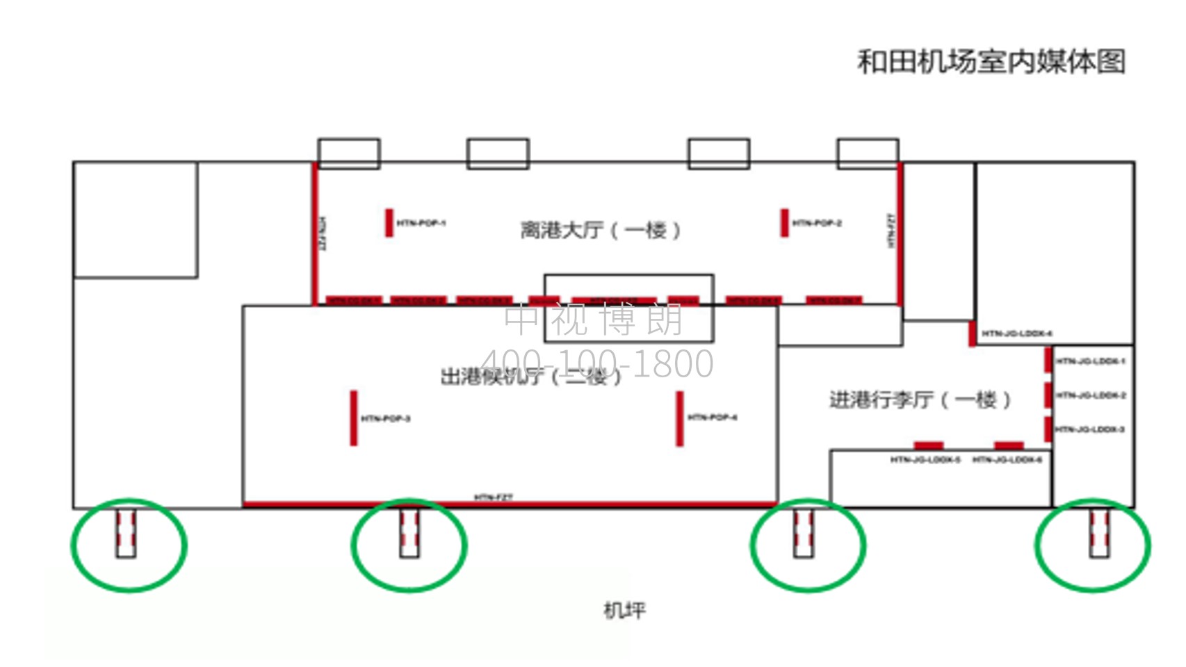 和田机场广告-出发登机桥廊内侧卷帘点位图