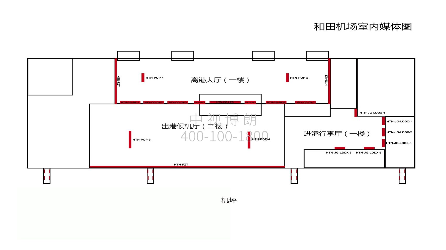 和田机场广告-出发登机牌广告点位图
