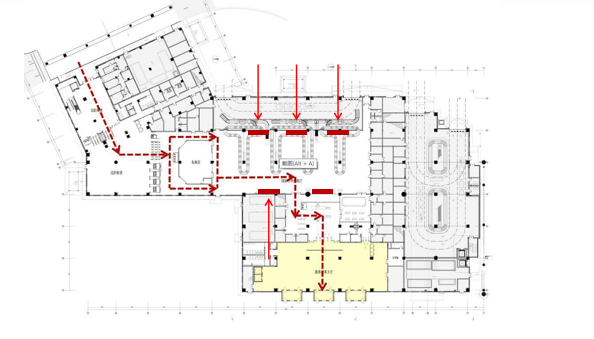济南遥墙国际机场广告-国际到达行李厅灯箱套装位置图