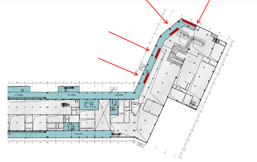 济南遥墙国际机场广告-国内到达通廊墙面灯箱套装1位置图