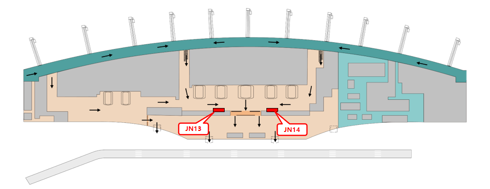济南遥墙国际机场广告-国内到达行李厅灯箱套装4位置图