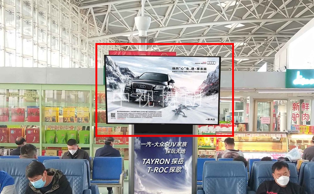 济南机场广告-国内出发候机联排屏幕套装