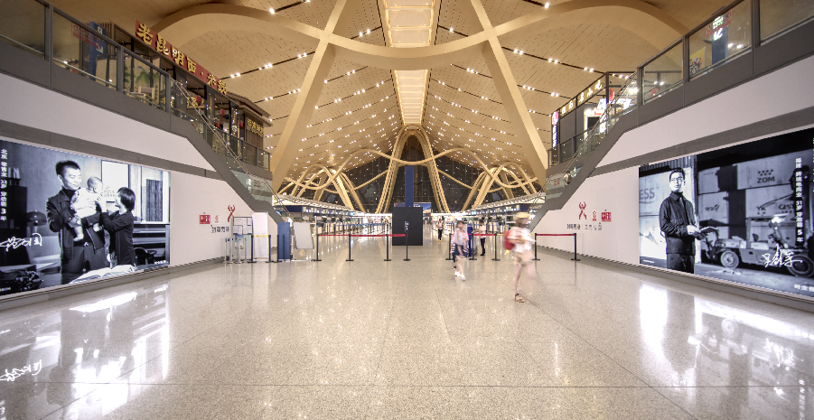 Kunming Airport Advertising-Domestic departure security checkpoint light box+sticker
