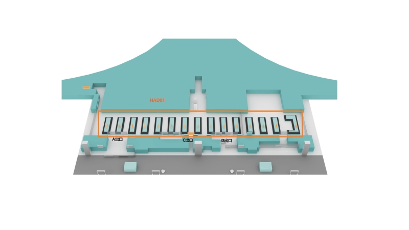 昆明机场广告-国内国际到达行李厅LED大屏套装点位图