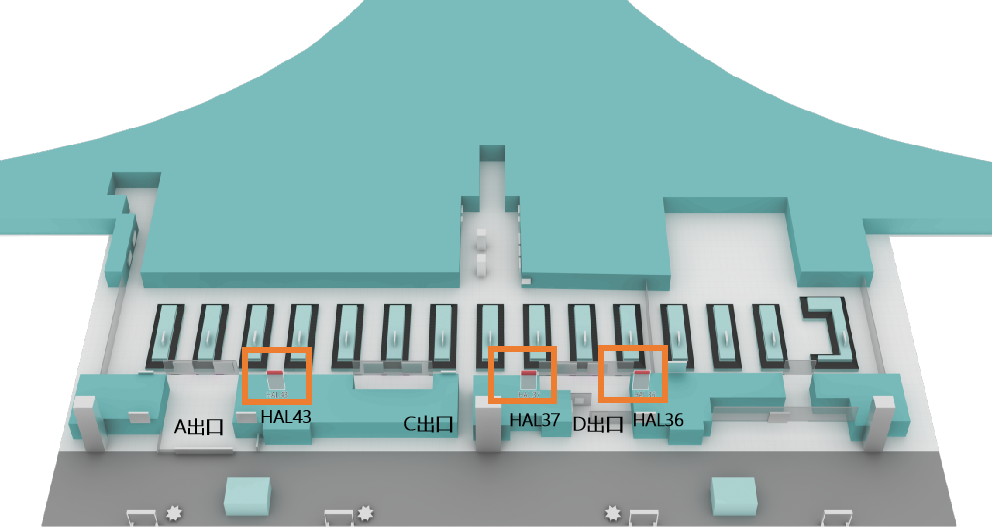 昆明机场广告-国内到达行李提取厅墙面灯箱套装点位图