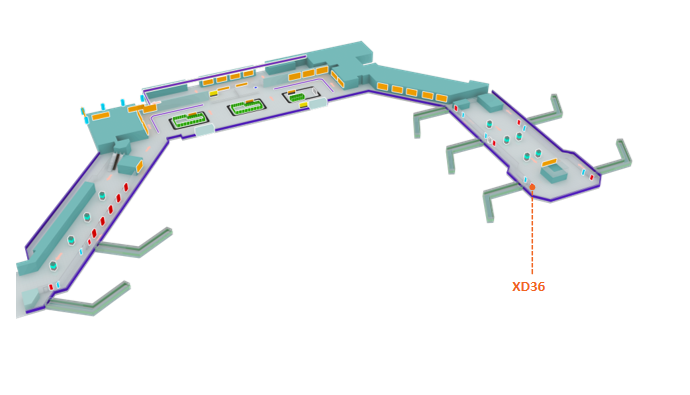 丽江机场广告-F1层出发候机厅吊楣灯箱36点位图