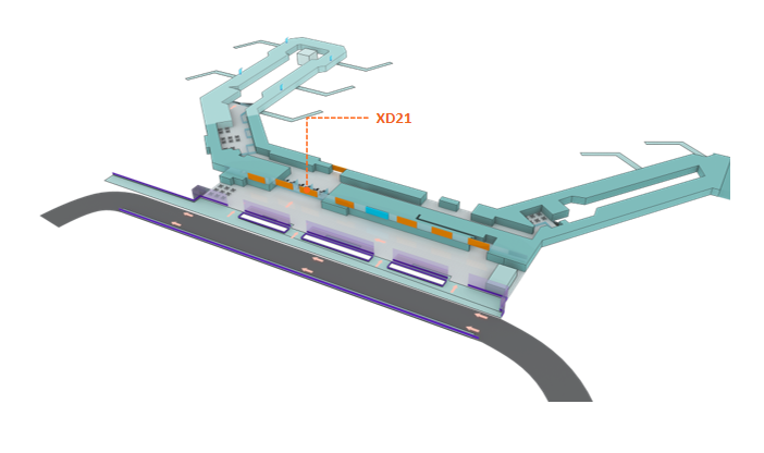 丽江机场广告-F2层出发厅安检口灯箱21点位图