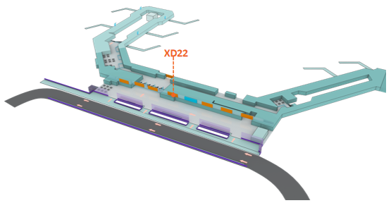 丽江机场广告-F2层出发厅安检口灯箱22点位图