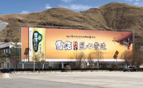 拉萨机场广告-机场进出路落地大牌
