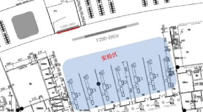 泸州机场广告-出发区域安检后灯箱点位图