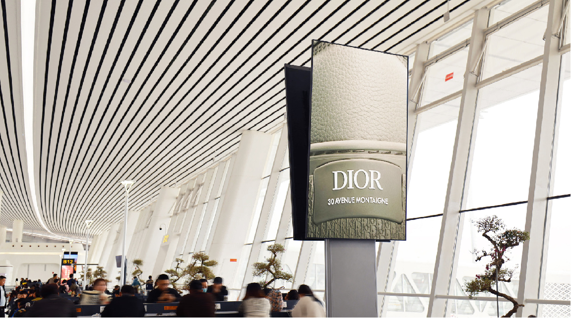 兰州机场广告-T3出发候机区Y型LED屏套装