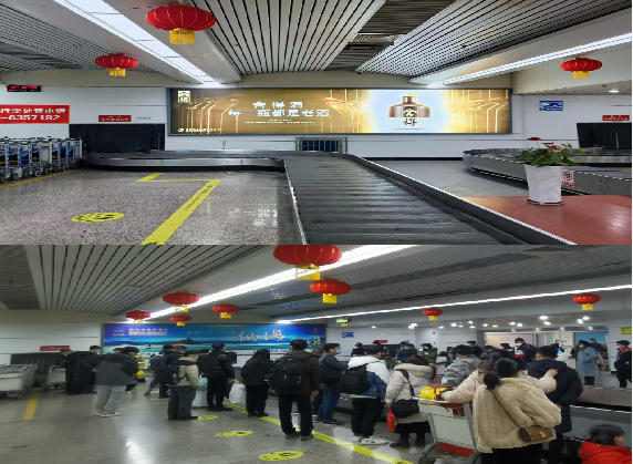 绵阳南郊机场广告-T1到达行李转盘灯箱D005