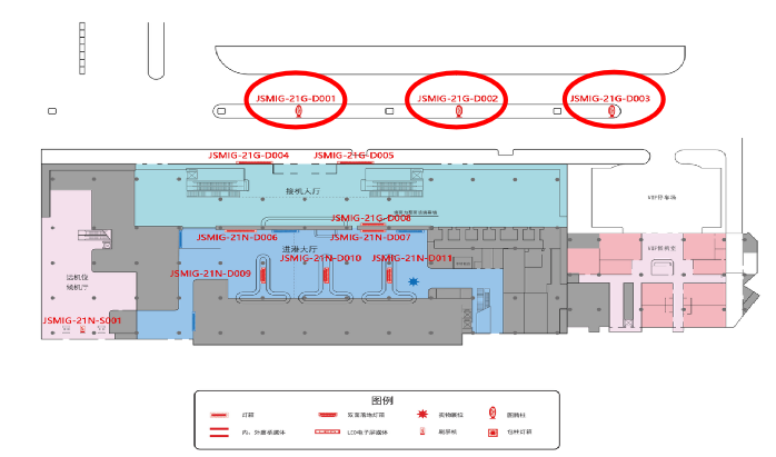 绵阳南郊机场广告-户外公路隔离带图腾灯箱套装位置图