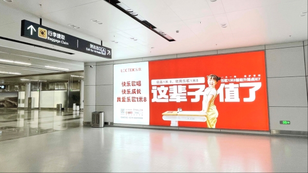 宁波栎社国际机场广告-T1国内到达通廊灯箱26