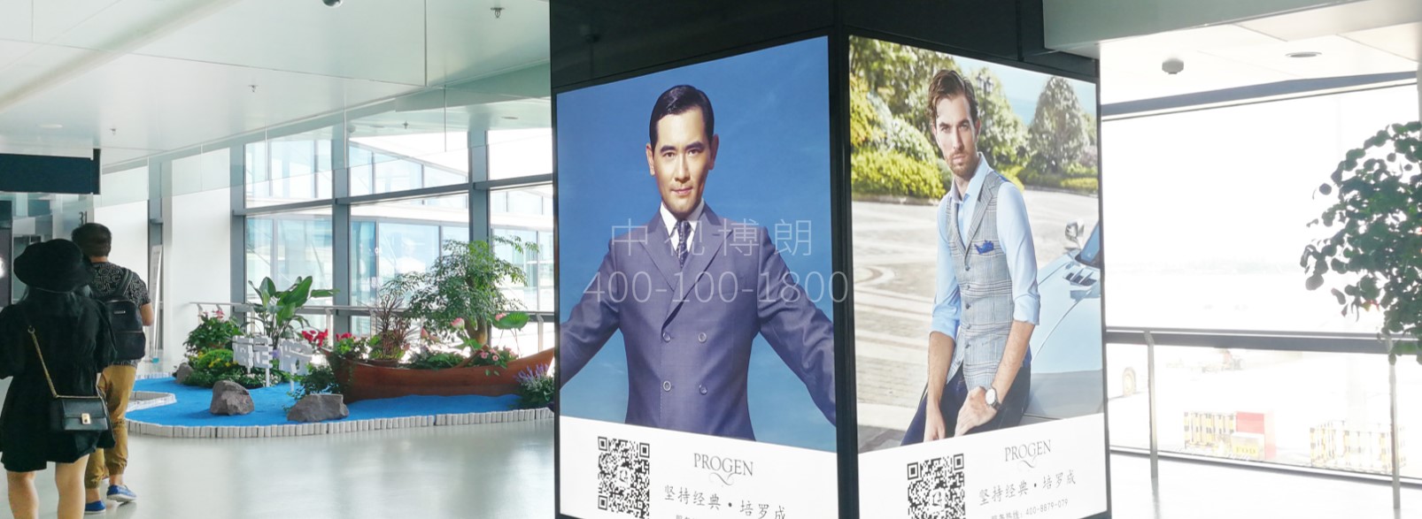 宁波栎社国际机场广告-T2国内到达通廊包柱套装43/47