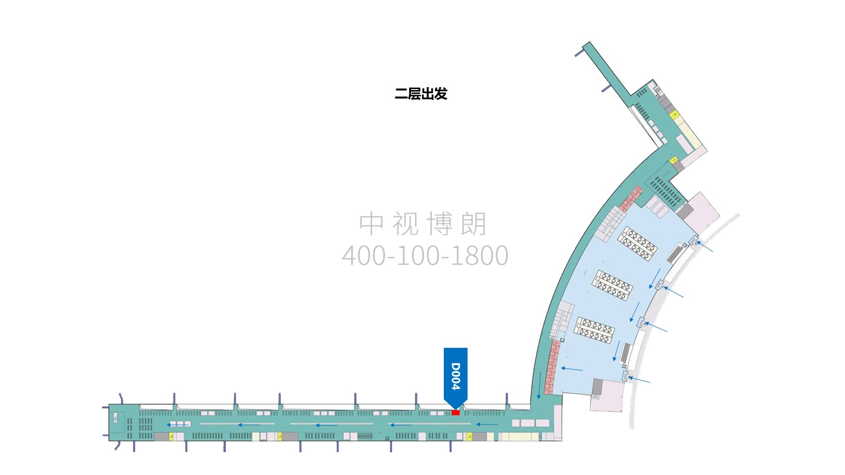 南昌机场广告-出发大厅灯箱D004点位图