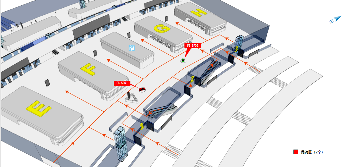 Реклама аэропорта Нанкин-Т1, зал вылета.Точечная диаграмма