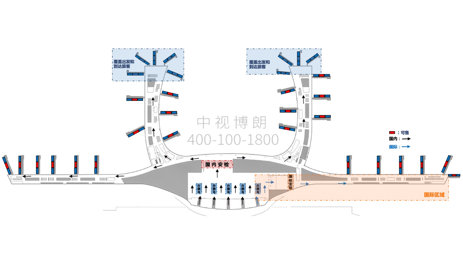 南宁机场广告-出发内廊桥玻璃贴膜点位图