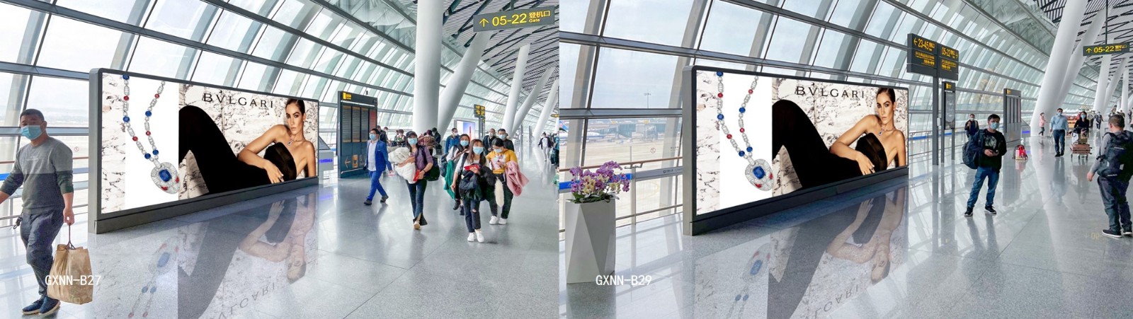 南宁吴圩国际机场广告-国内出发走廊灯箱套装1