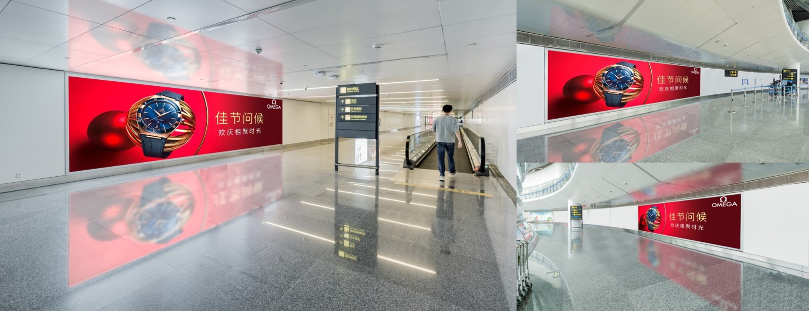 南宁吴圩国际机场广告-国内到达夹层墙面灯箱套装7