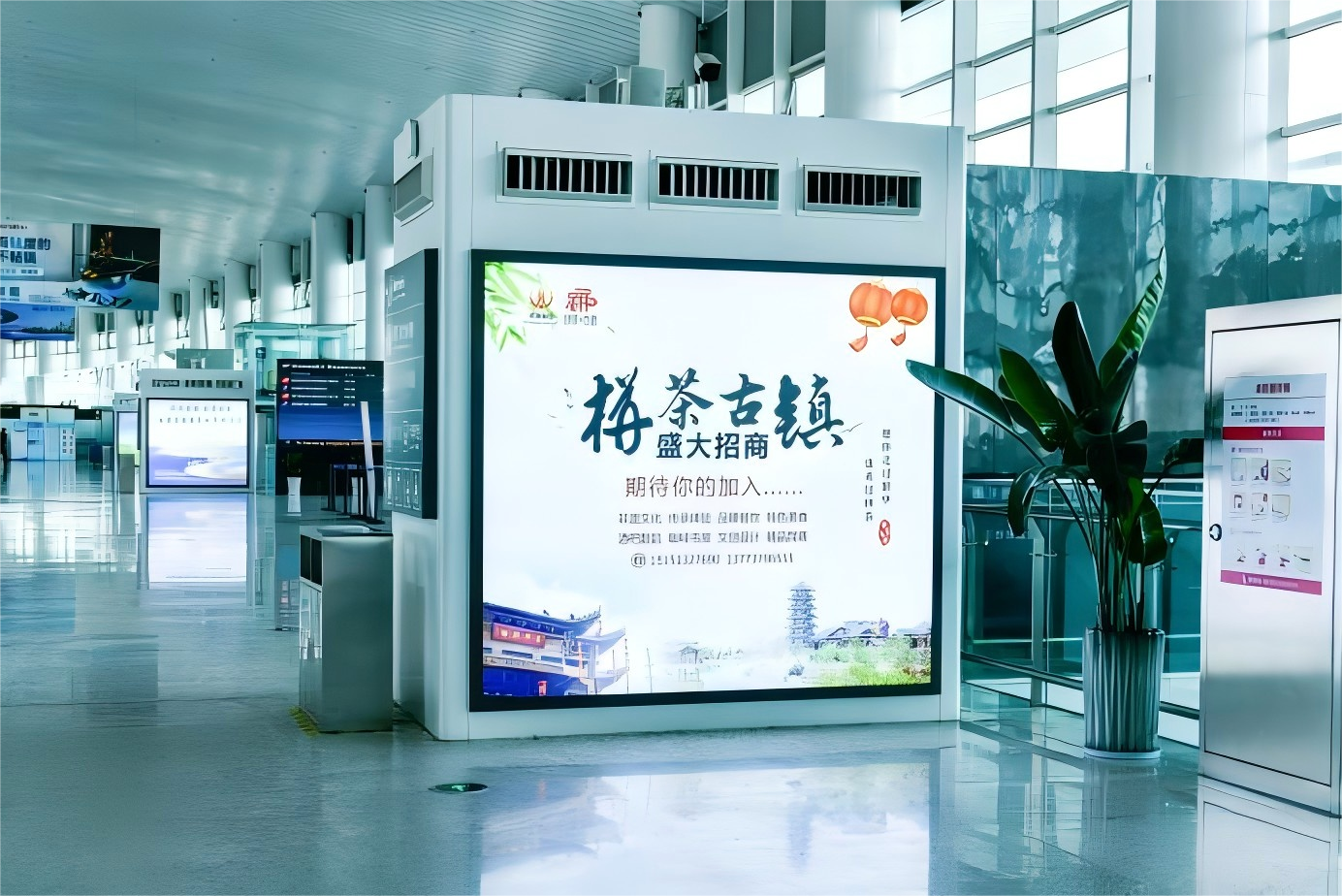 南通机场空调包柱广告