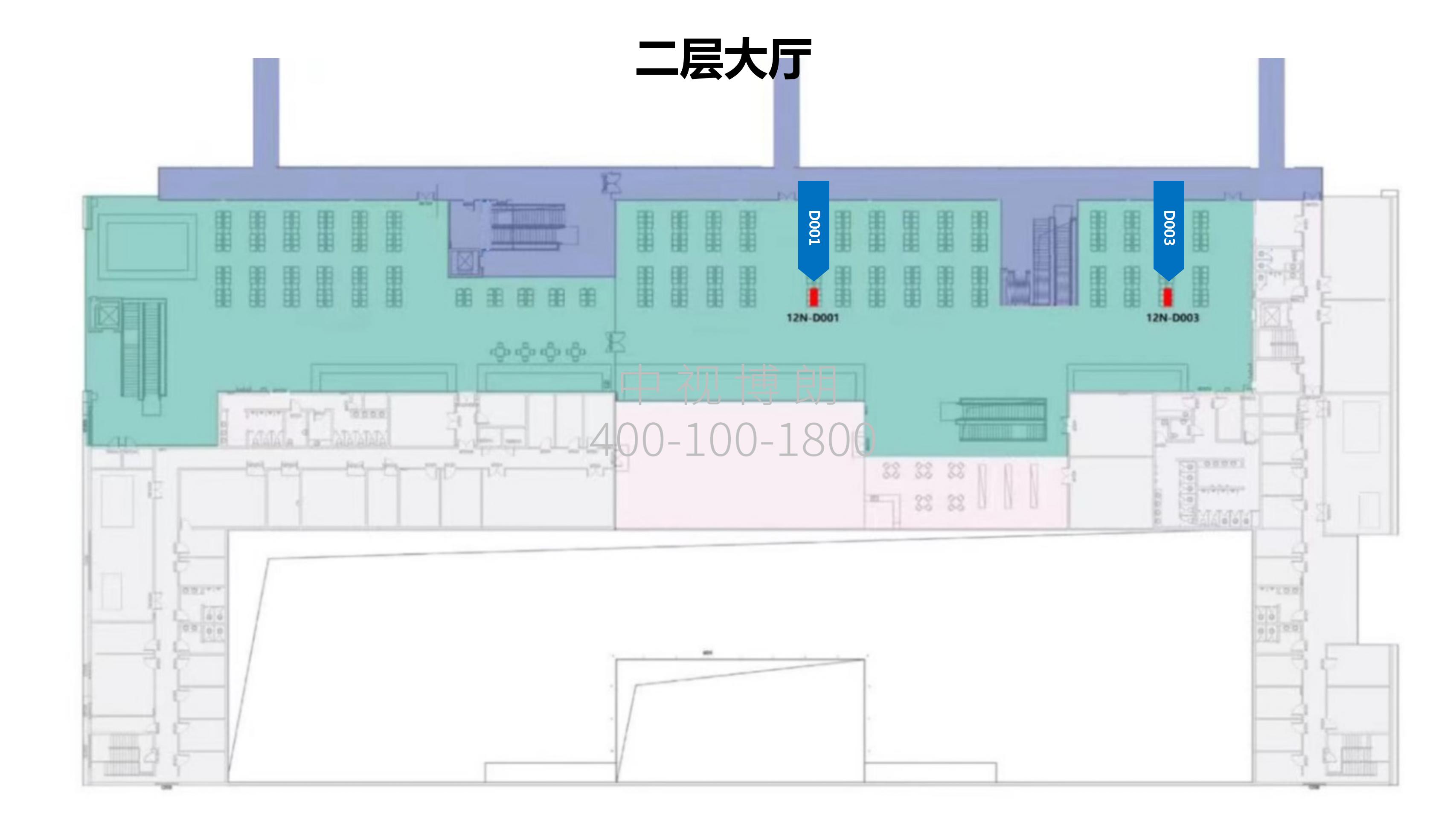 秦皇岛机场广告-出发候机厅双面灯箱点位图