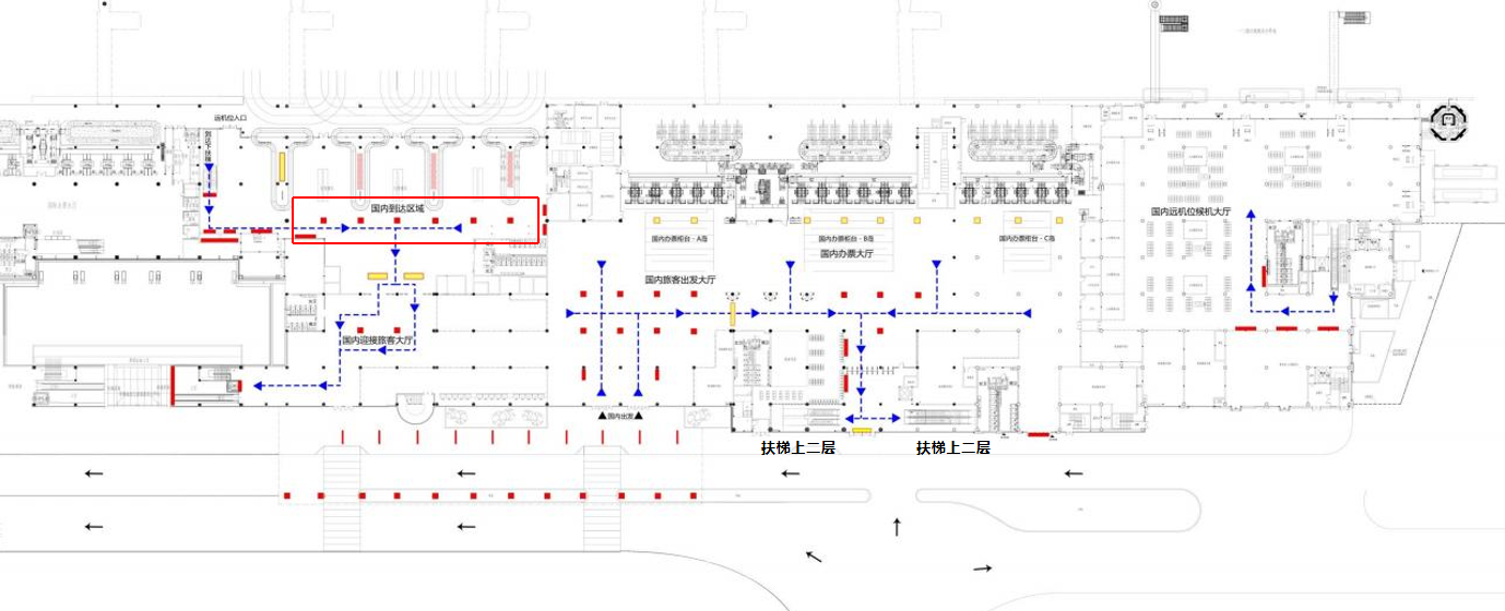 泉州晋江机场广告广告-国内到达行李厅灯箱套装1位置图