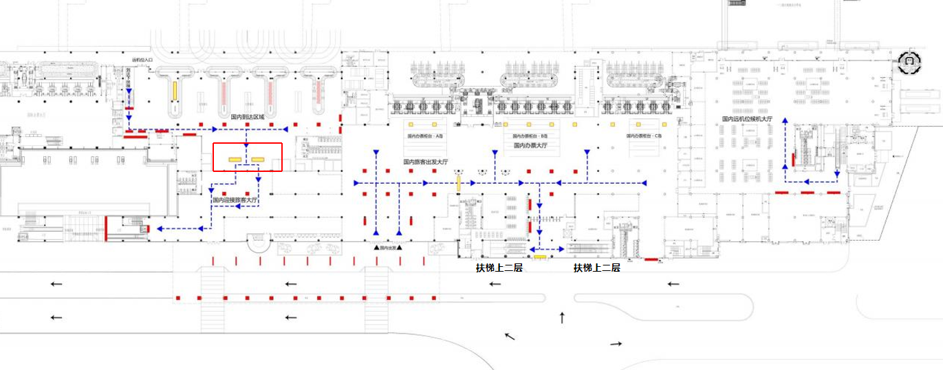 泉州晋江机场广告广告-国内到达行李厅灯箱套装2位置图