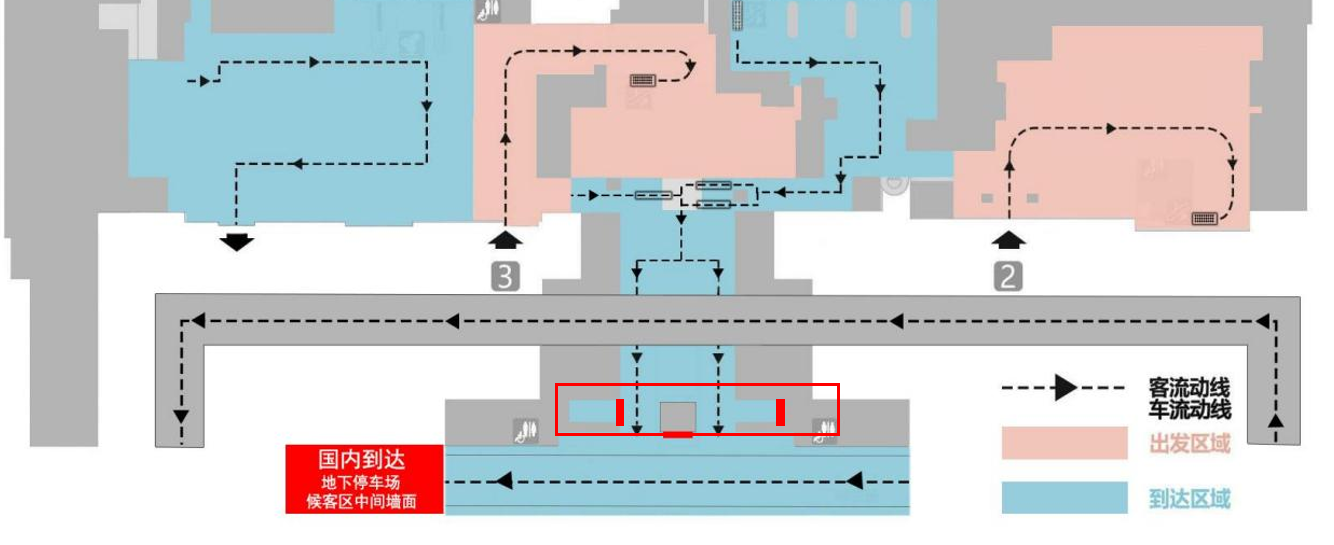 泉州晋江机场广告广告-航站楼落客区LED电子屏位置图