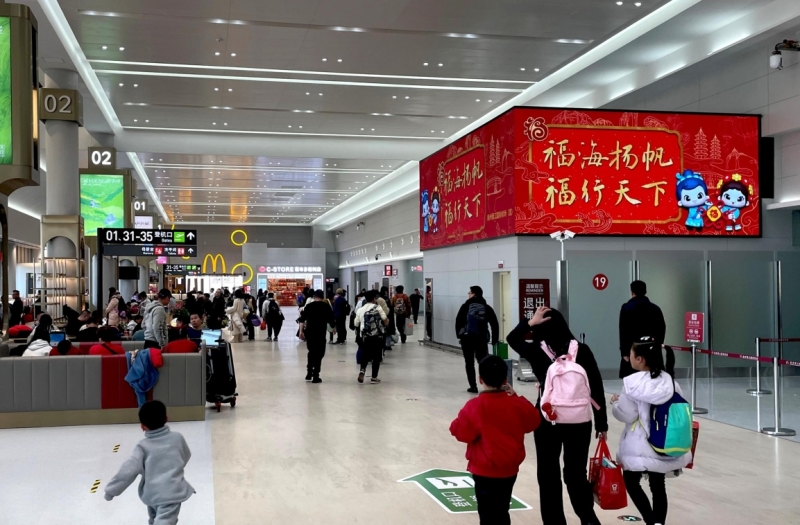 泉州晋江机场广告广告-国内出发候机区LED大屏